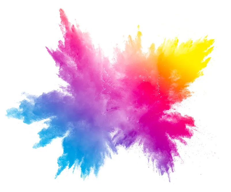 multi color powder explosion